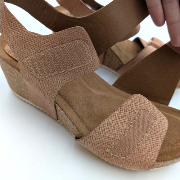 Eurosoft by Sofft Glinda Cork Wedge Sandal Women's Cognac Size US6.5 EU37 - Picture 9 of 11